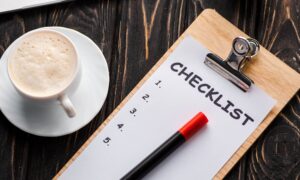 clipboard with a checklist