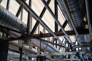 ductwork in a large building